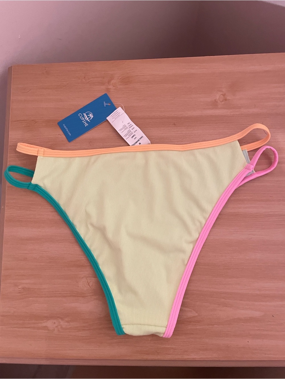 ☀️👙🩴CUPSHE Colorblock Ribbed Bikini Set Size M - Picture 11 of 11